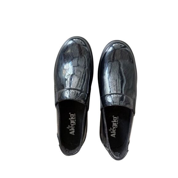 Alegria Womens Black Elly Pewter Fields Metallic Slip On Shoes Size 38 - Picture 3 of 6